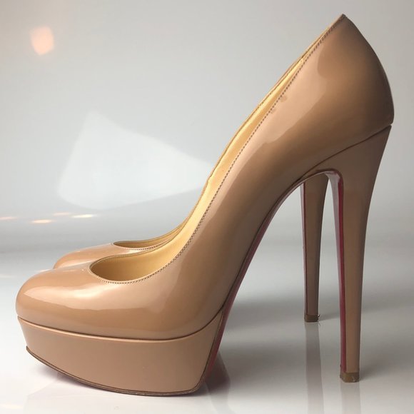Christian Louboutin Shoes - Christian Louboutin Bianca 140 Nude Heels 38